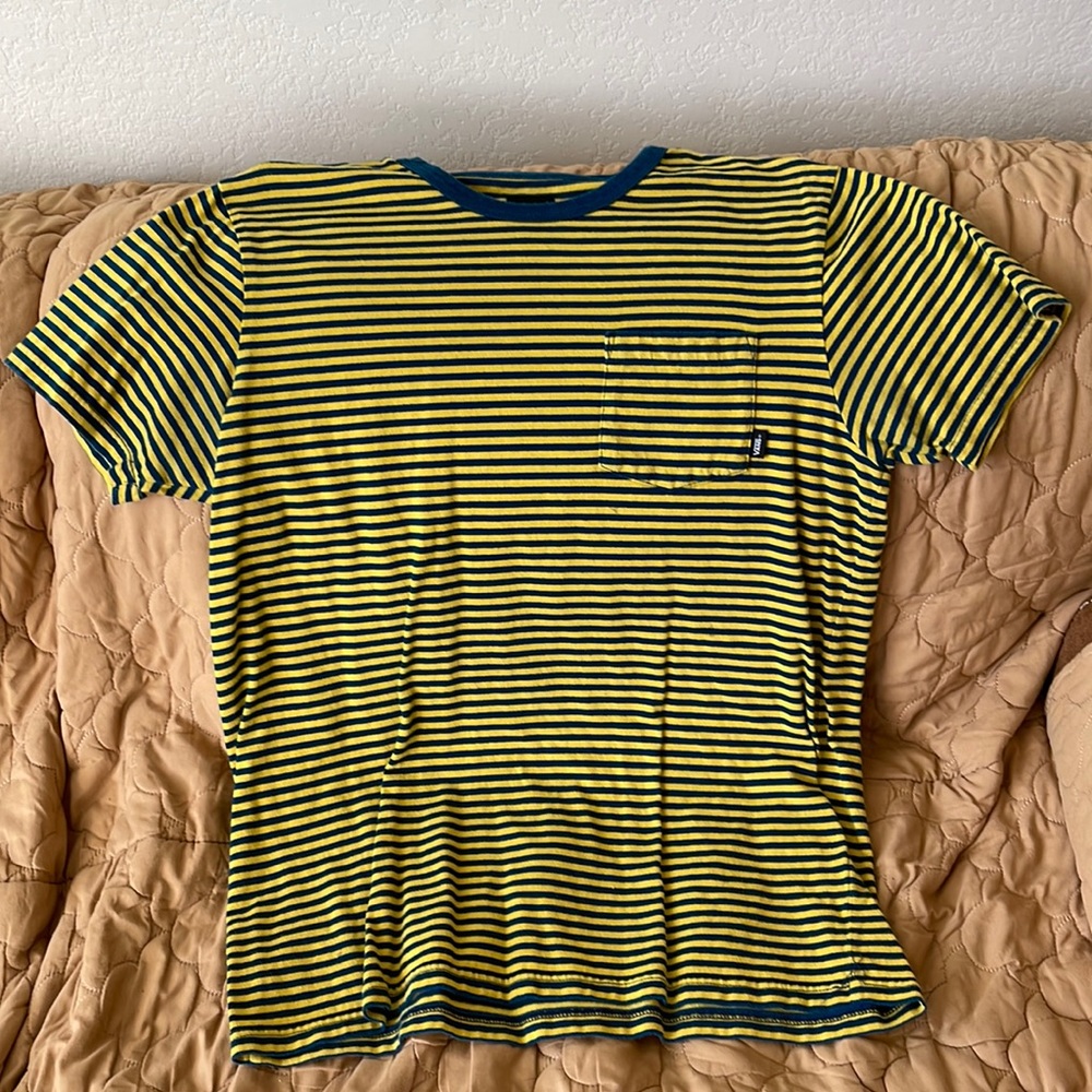 VANS STRIPE YELLOW AND BLUE
